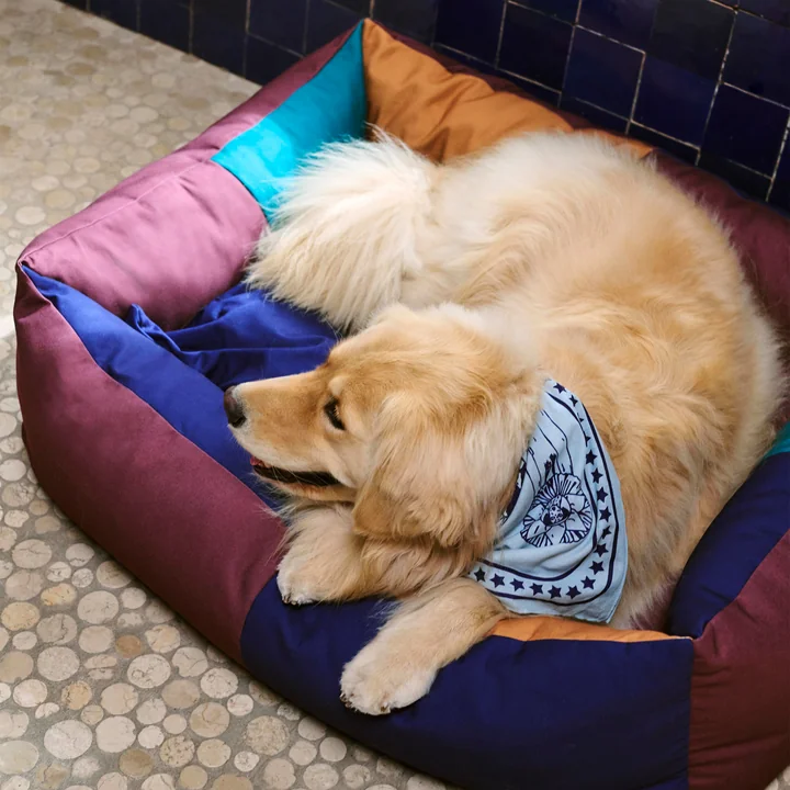 Lit pour chien, L, bourgogne / vert de HAY