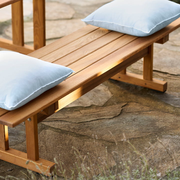 FDB Møbler - M15 Banc de jardin 49,5 x 180 cm, frêne naturel huilé