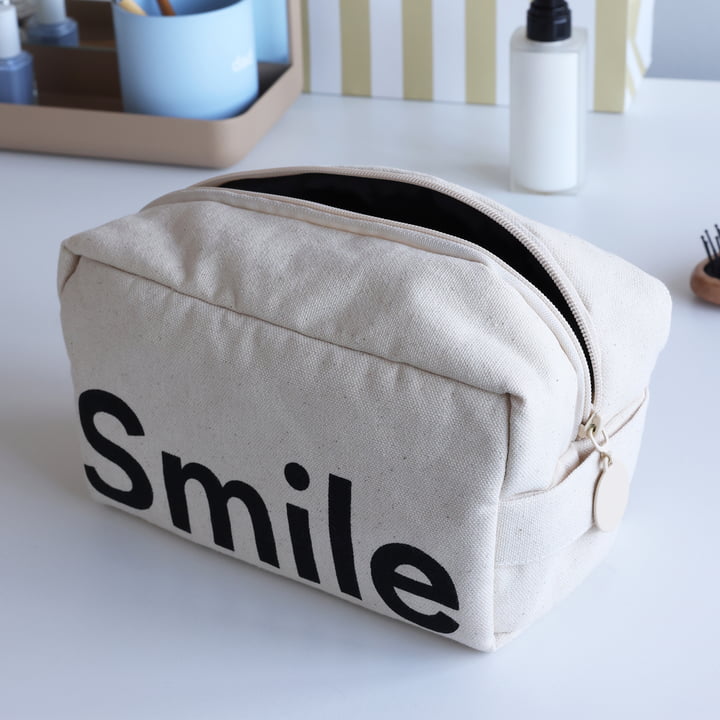 Cavita Travel Trousse de toilette, 21 x 10 x 12 cm, naturel / noir de Design Letters