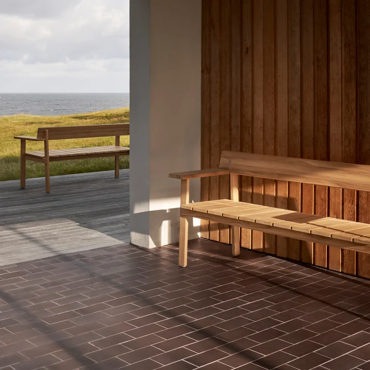 GL101 Timbur Banc de jardin, teck non traité de Carl Hansen
