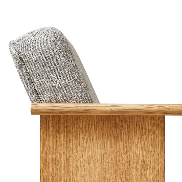 Block Fauteuil lounge, chêne / gris (Gabriel Grain) de Form & Refine