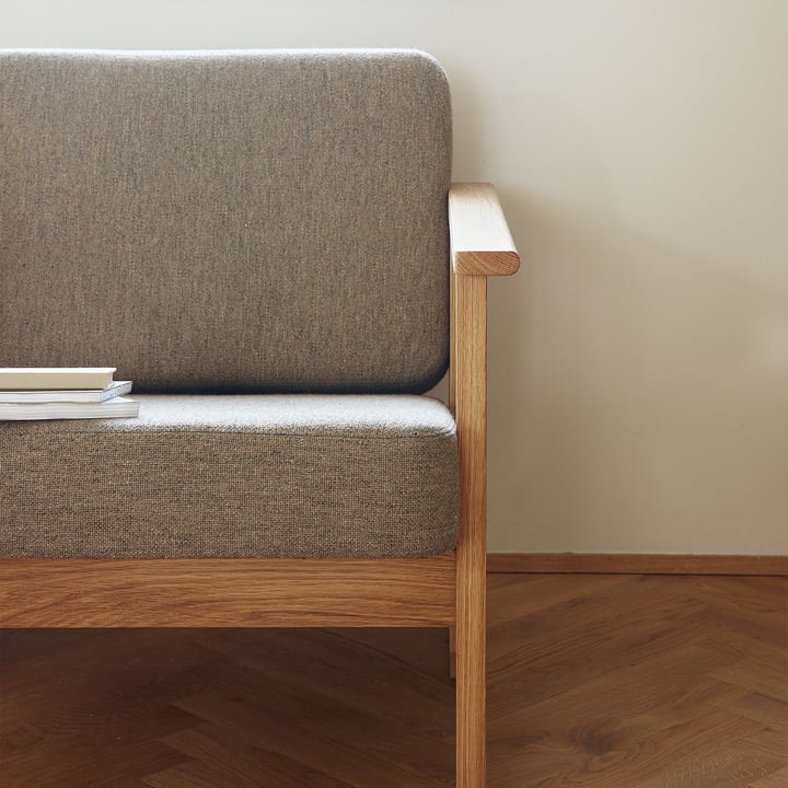 Block Fauteuil lounge, chêne / gris (Gabriel Grain) de Form & Refine