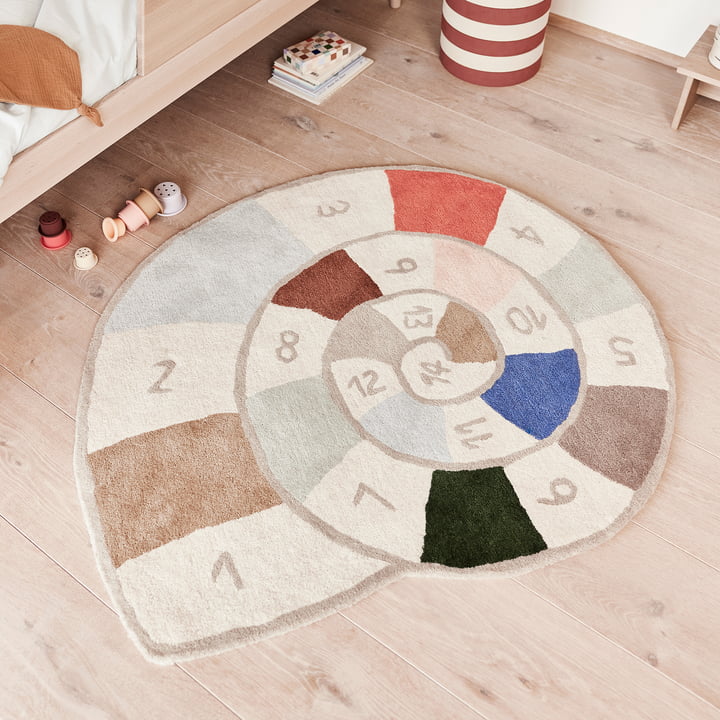 Nautilus Tapis, beige / blanc de OYOY Mini