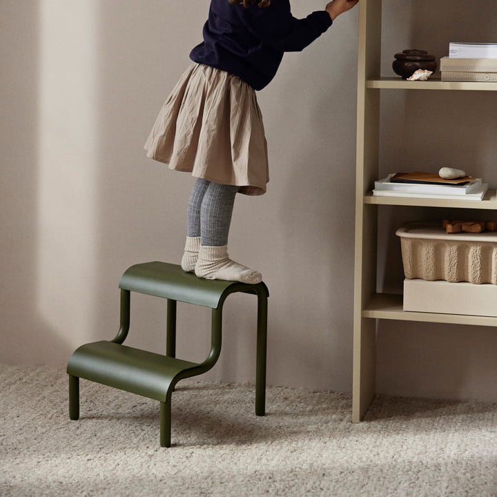 ferm Living - Up Step Tabouret multifonctionnel, vert forêt