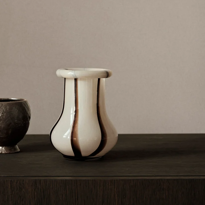 Ferm Living - Riban Vase, H 15 cm, cream