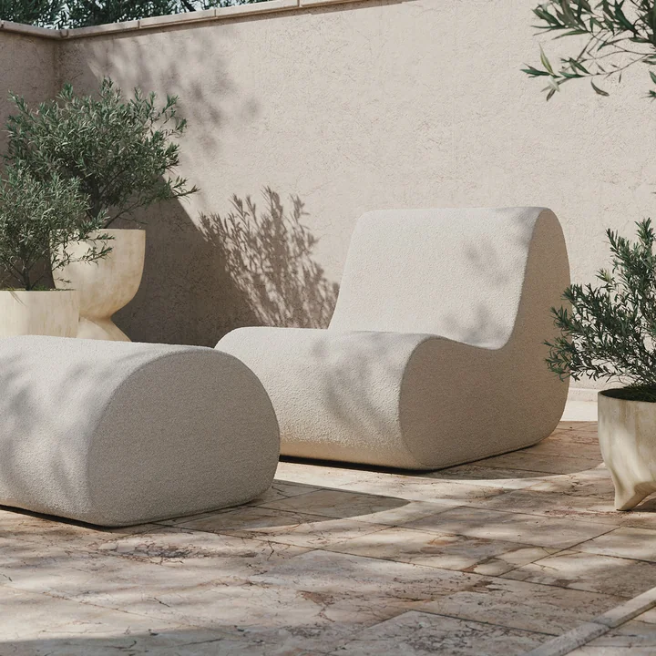 Rouli Center Modul Fauteuil, blanc cassé (Pure Bouclé) de Ferm Living