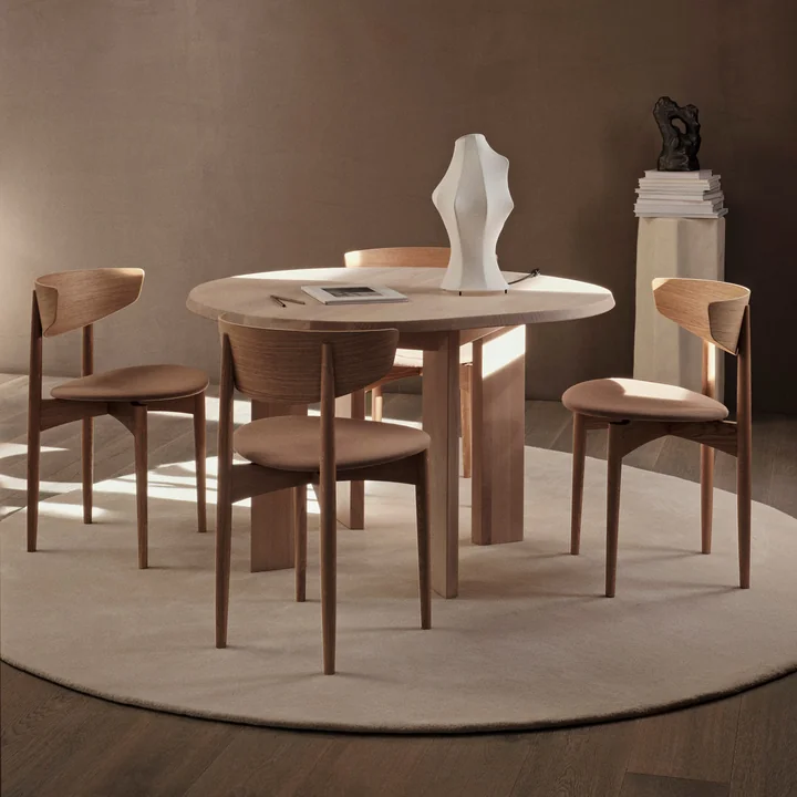 Tarn Table, 115 cm, hêtre blanc huilé de Ferm Living