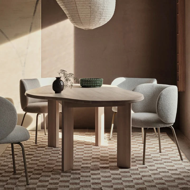 Tarn Table, 220 cm, hêtre blanc huilé de Ferm Living