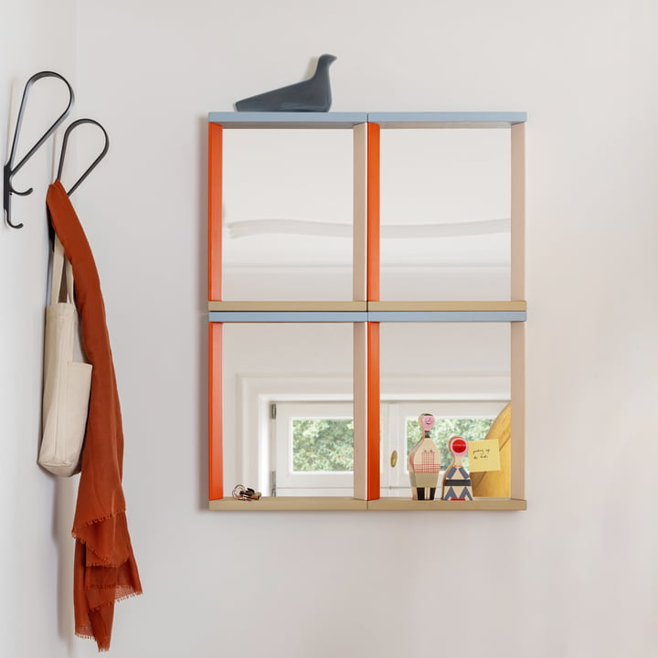 Colour Frame Miroir, small, bleu / orange de Vitra