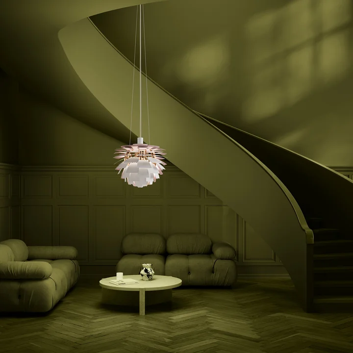 Louis Poulsen - PH Artichoke, blanc mat / pale rose (édition du 150e anniversaire)