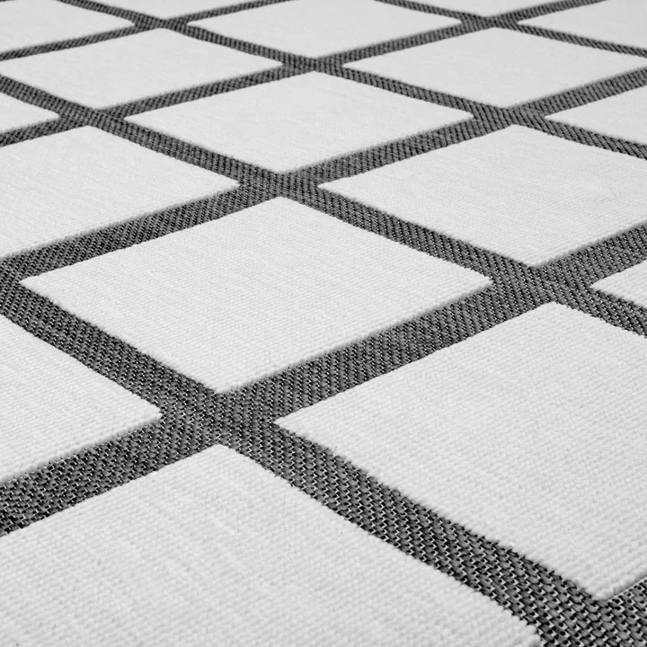 Fatboy - Carpretty Tapis Grand Checky Outdoor, 200 x 290 cm, noir / blanc