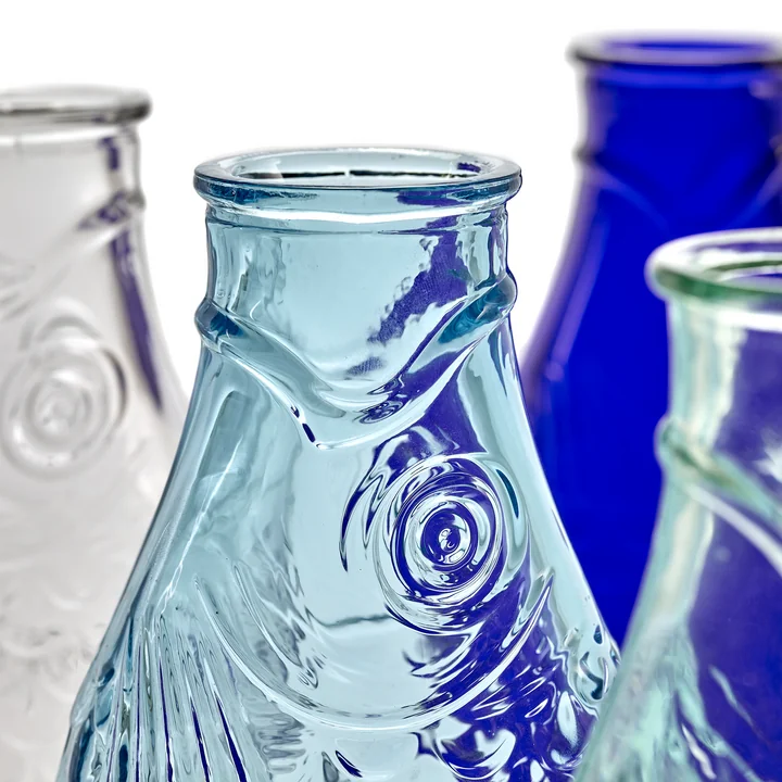 Serax - Le flacon Fish & Fish Bouteille en verre, 850 ml, bleu