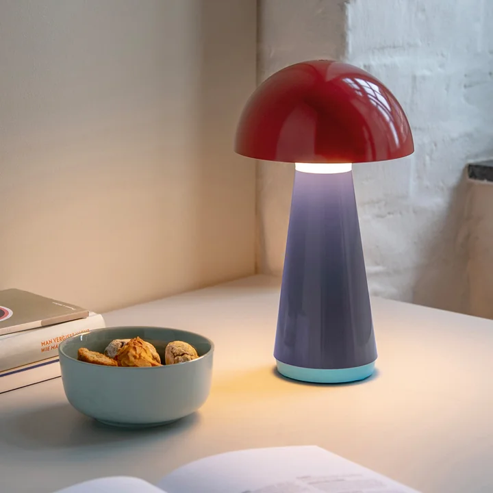 Lampe de table Bob, rouge de Remember