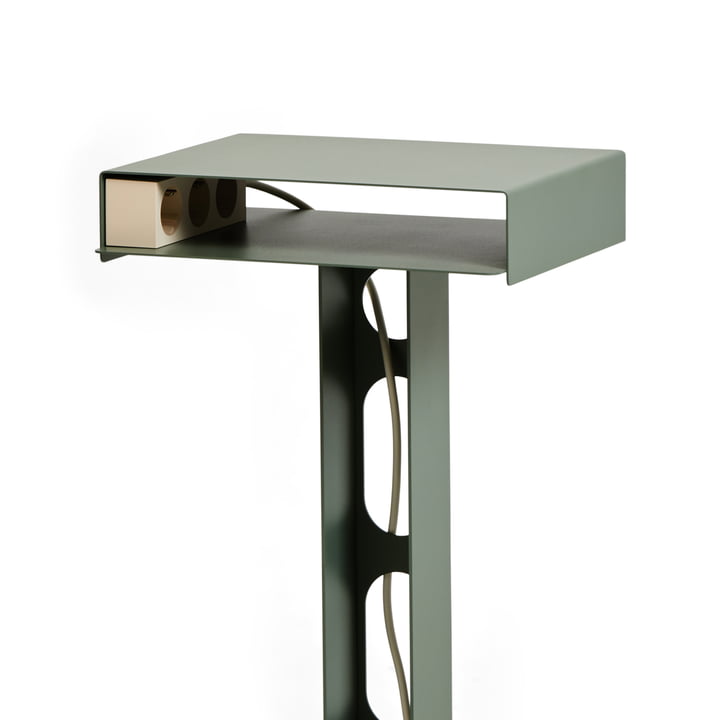 Pedestal - Sidekick Table, vert mousse