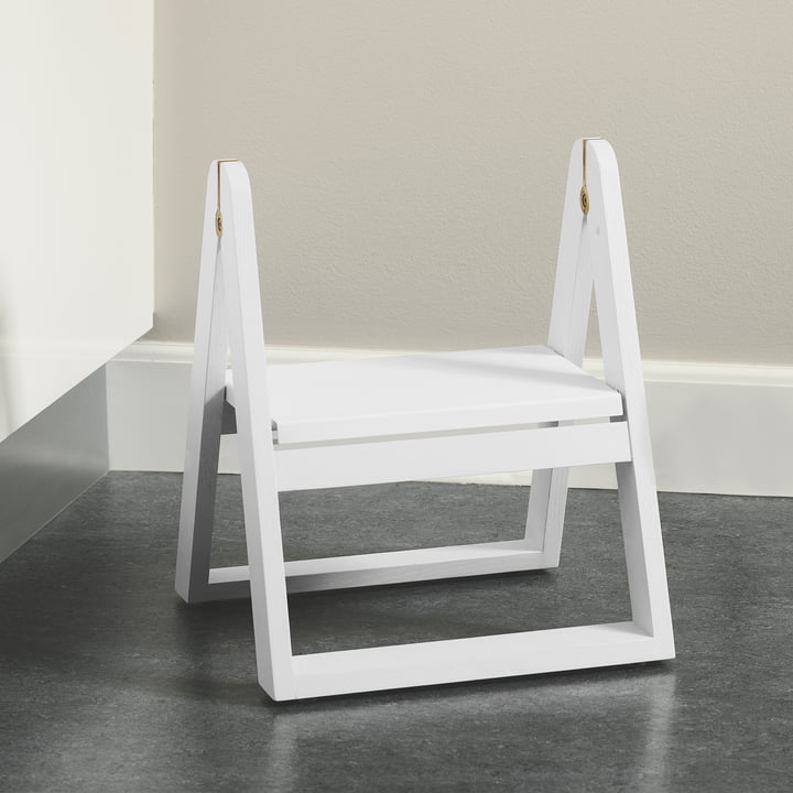 Tabouret marchepied Reech, blanc de Gejst