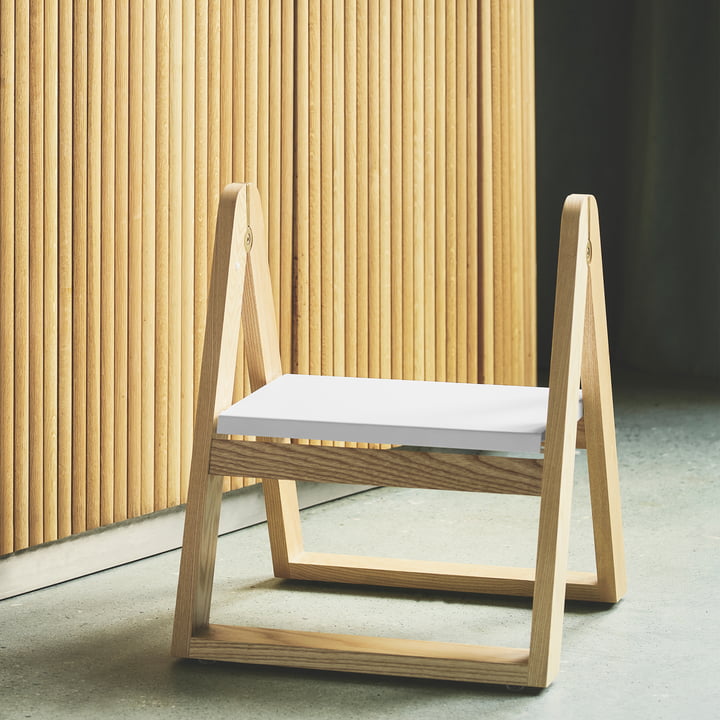 Tabouret marchepied Reech, frêne de Gejst