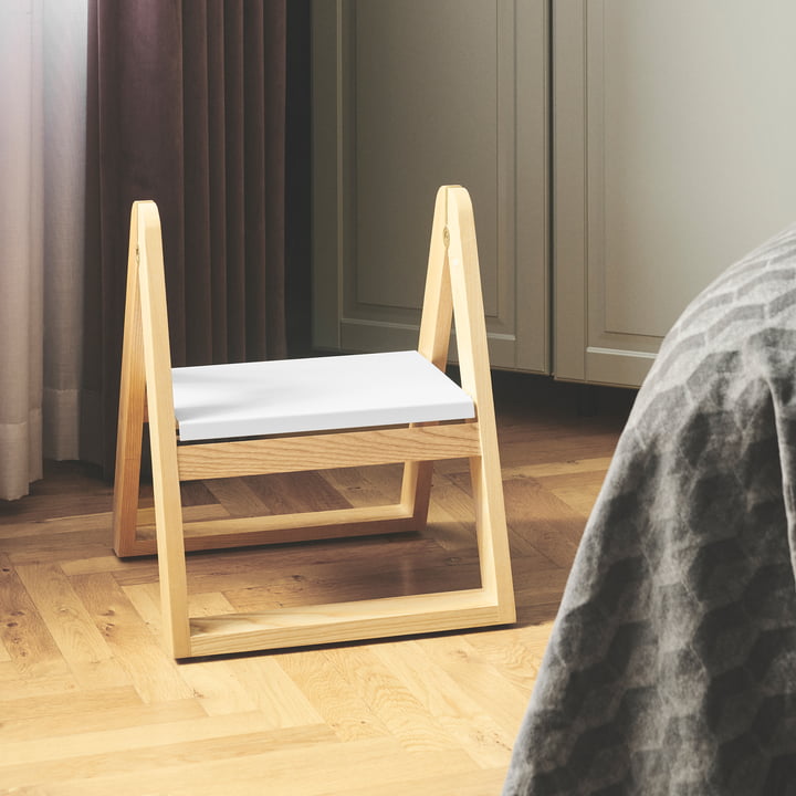 Tabouret marchepied Reech, frêne de Gejst