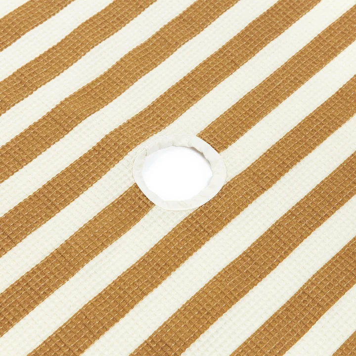Portofino Linge de plage XL, 146 x 175 cm, honey stripes waffle de Nobodinoz