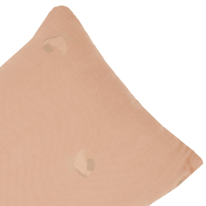 Wabi Sabi Coussin en mousseline, 35 x 23 cm, powder pink blossom de Nobodinoz