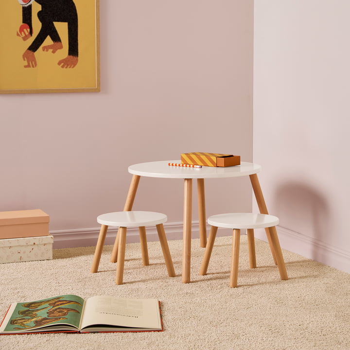 Table et tabouret de Kids Concept