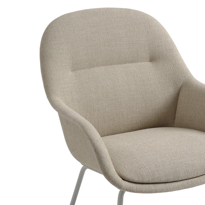 Muuto - Fiber Lounge Armchair Tube Base (rembourré)