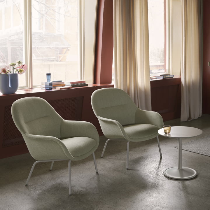 Muuto - Fiber Lounge Armchair Tube Base (rembourré)