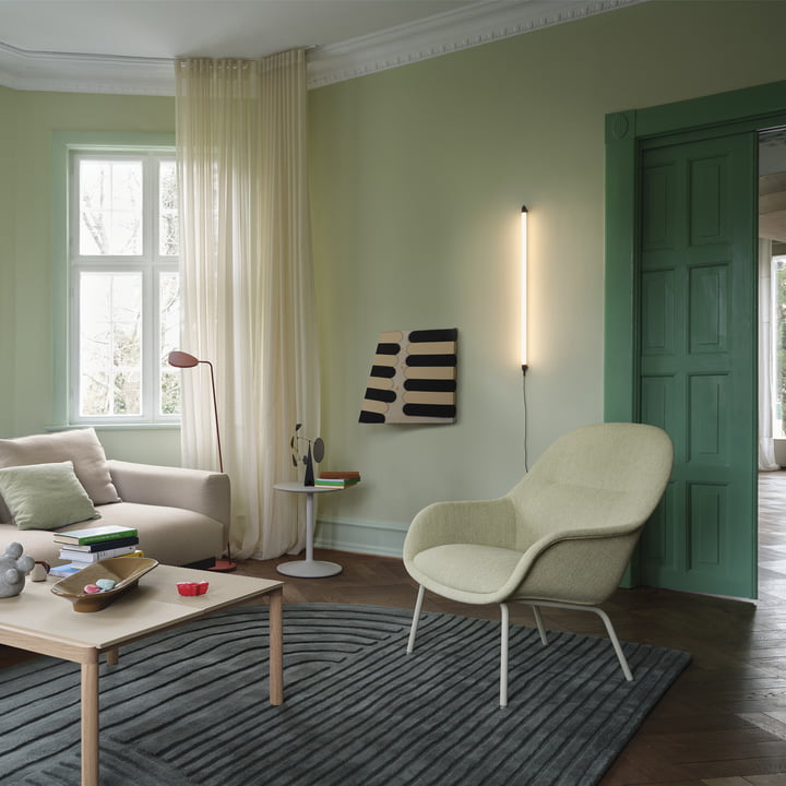 Muuto - Fiber Lounge Armchair Tube Base (rembourré)