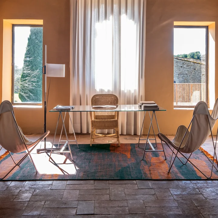 Wabisabi tapis en laine, navy de nanimarquina