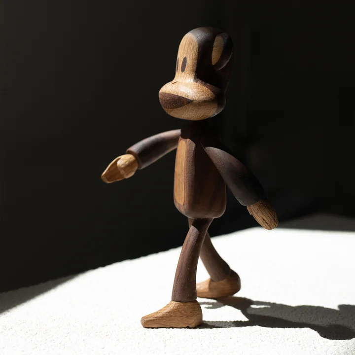 Julius the Monkey Figurine en bois, Noyer & Chêne naturel de boyhood