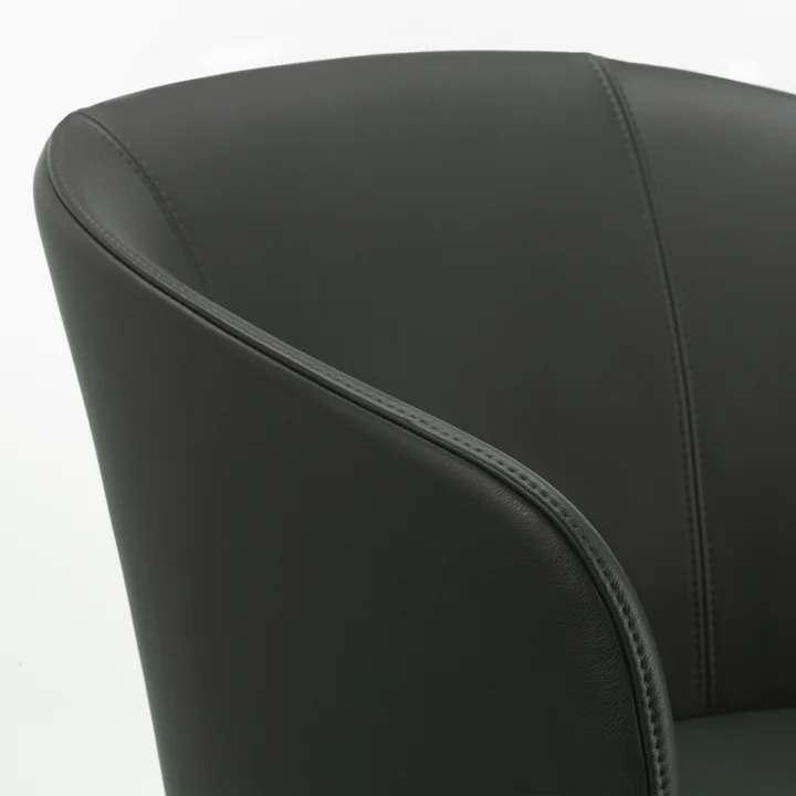 Mikado fauteuil, jade (cuir Premium F 59) / chêne foncé de Vitra