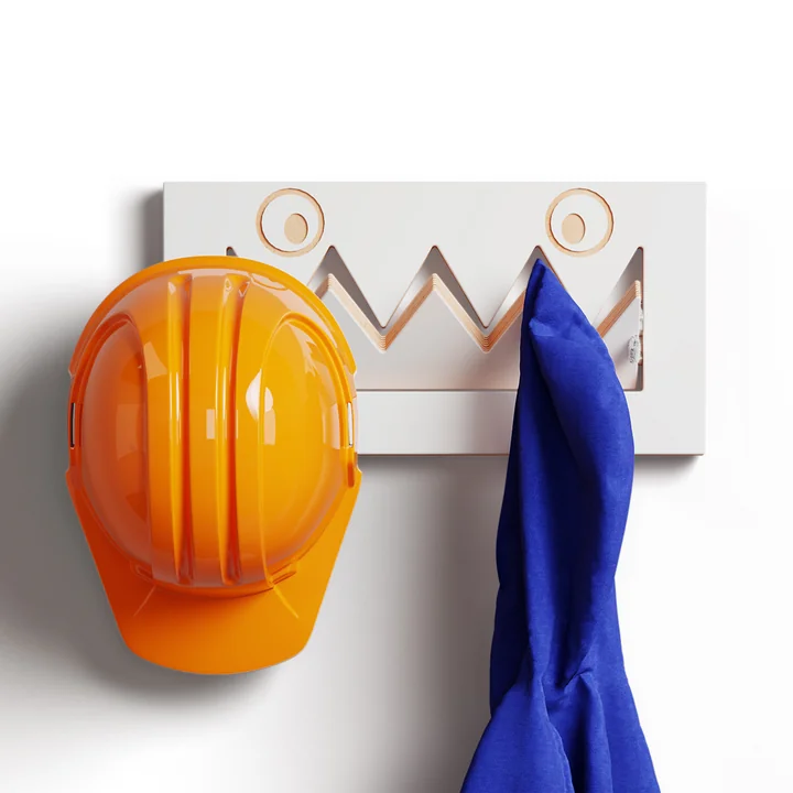 Ambivalenz - Fläpps Portemanteau Monsterhäng 40 x 20 cm, blanc