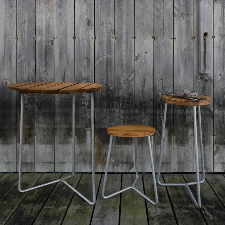 6B 60 Table de jardin Ø 60 cm, Teak de Grythyttan
