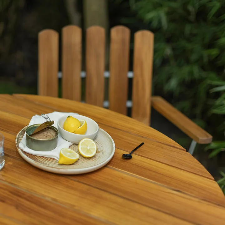 9A 120 Table de jardin Ø 120 cm, Teck de Grythyttan