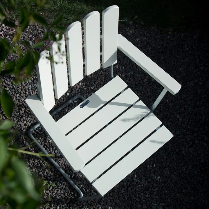 A2 - Fauteuil de jardin, Chêne blanc laqué de Grythyttan