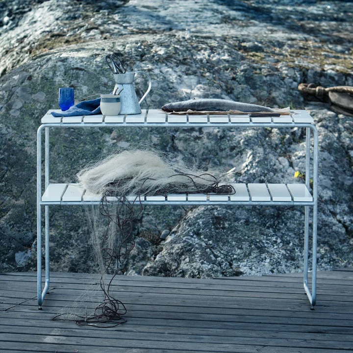 Grythyttan - L105 Table d'appoint de jardin, Chêne blanc laqué