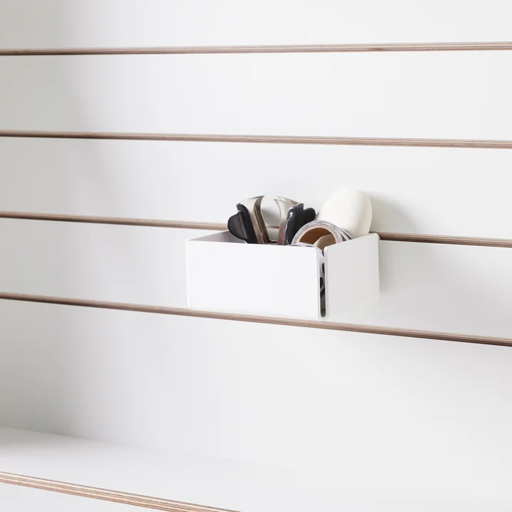 Müller Small Living - Boîte à papeterie pour Flatmate Secrétaire mural, blanc