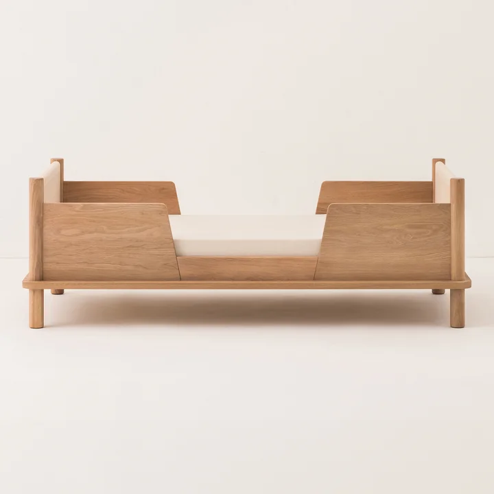 Nobodinoz - Latitude Evolutive Junior Lit avec protection contre les chutes, 70 x 140 cm, chêne naturel