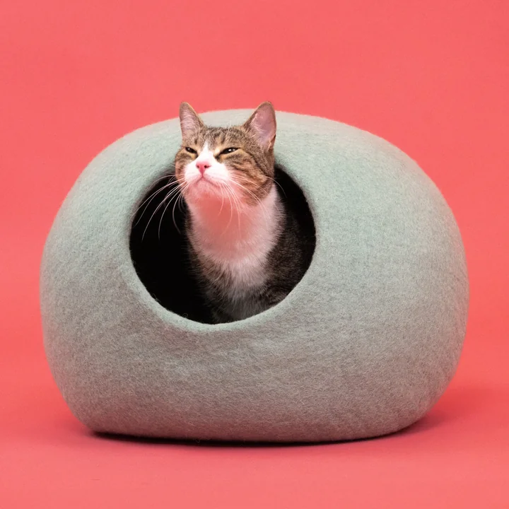 Fine grotte pour chats, turquoise de myfelt