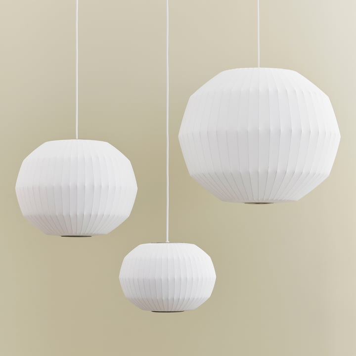 Nelson Angled Sphere Bubble Suspensions, blanc cassé de Hay