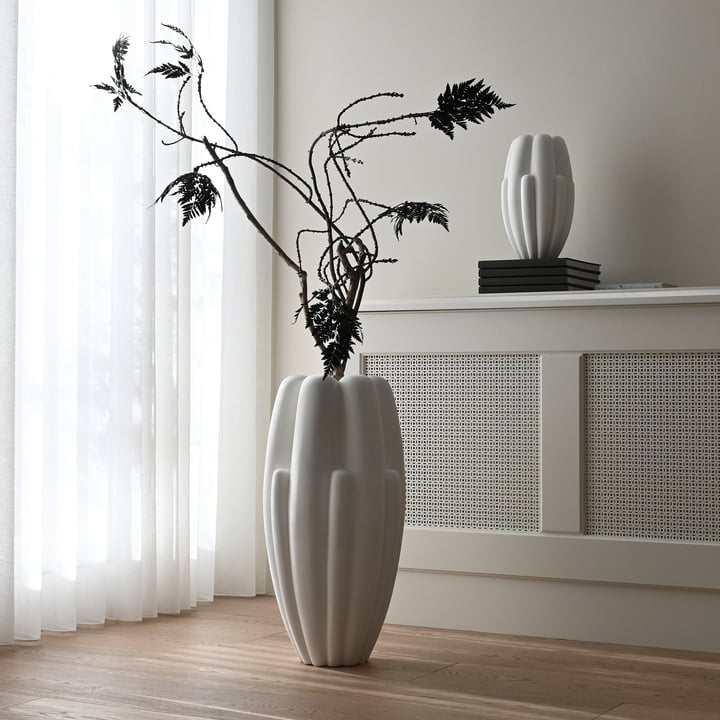 101 Copenhagen - Bloom Vase, mini et big, blanc camembert