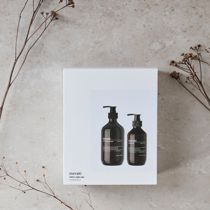 Meraki - Coffret cadeau, Simply hand care Meadow bliss Savon pour les mains (490 ml) & Crème pour les mains (275 ml) (lot de 2)