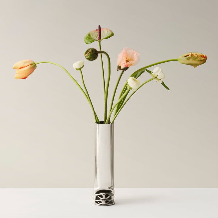 Design House Stockholm - Hydraulic Vase, H 25 cm, acier inoxydable