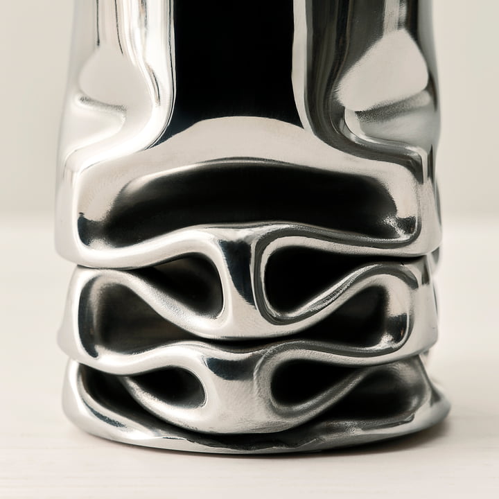 Design House Stockholm - Hydraulic Vase, H 25 cm, acier inoxydable