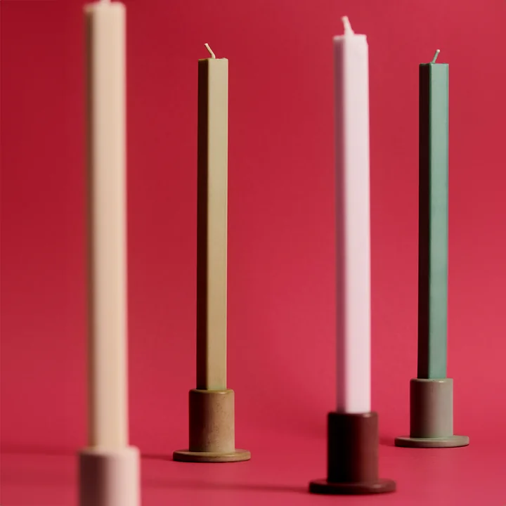 Hexagon Bougies H 24 cm, fresh (set de 4) de HAY