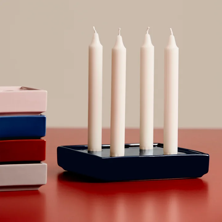 Mattone bougeoir large, bleu foncé de HAY