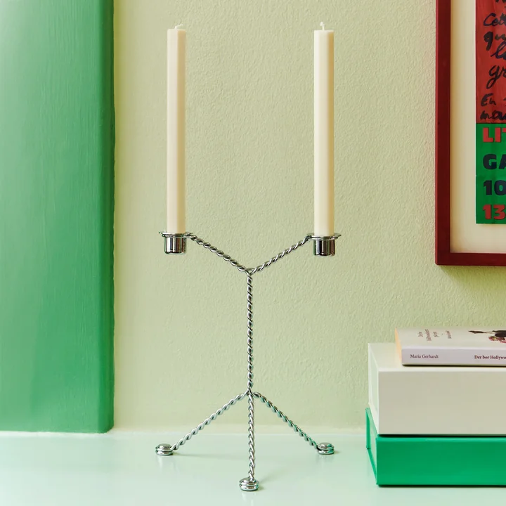 Wire - Bougeoir Ø 19 x H 25 cm, mirror de HAY