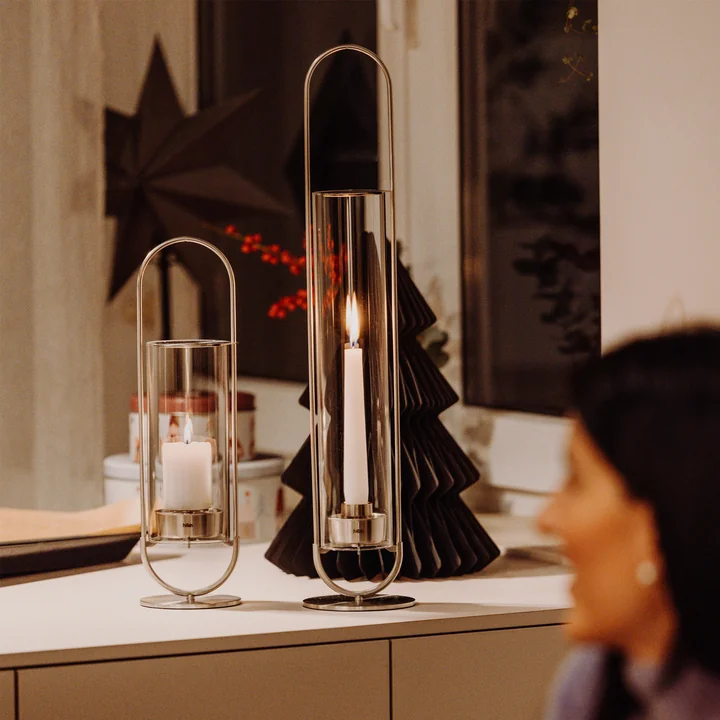 höfats - Bougeoir ovale, argenté