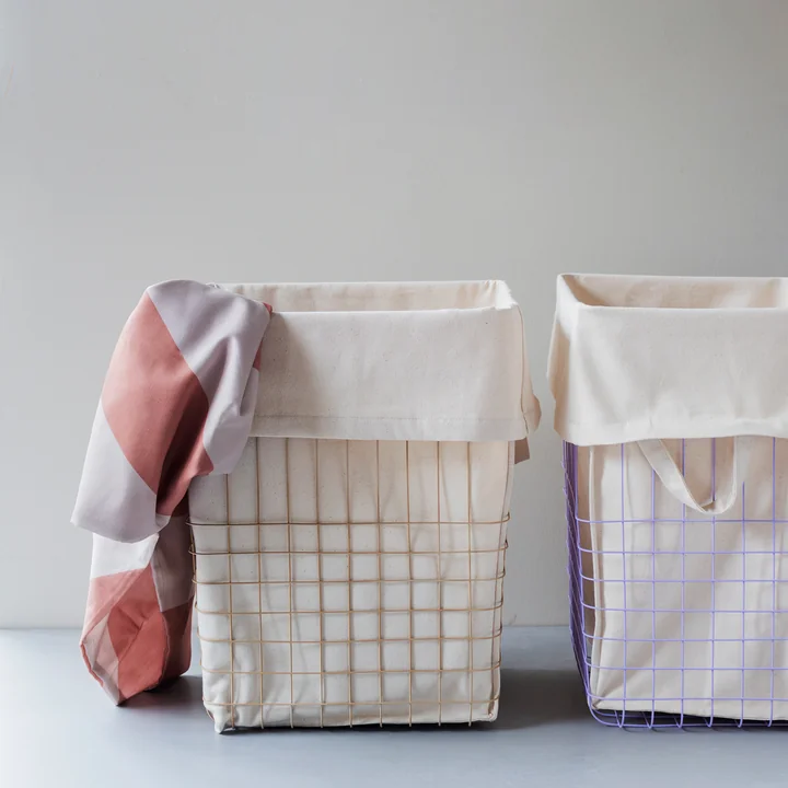 Store-It Panier avec sac en lin de Mette Ditmer
