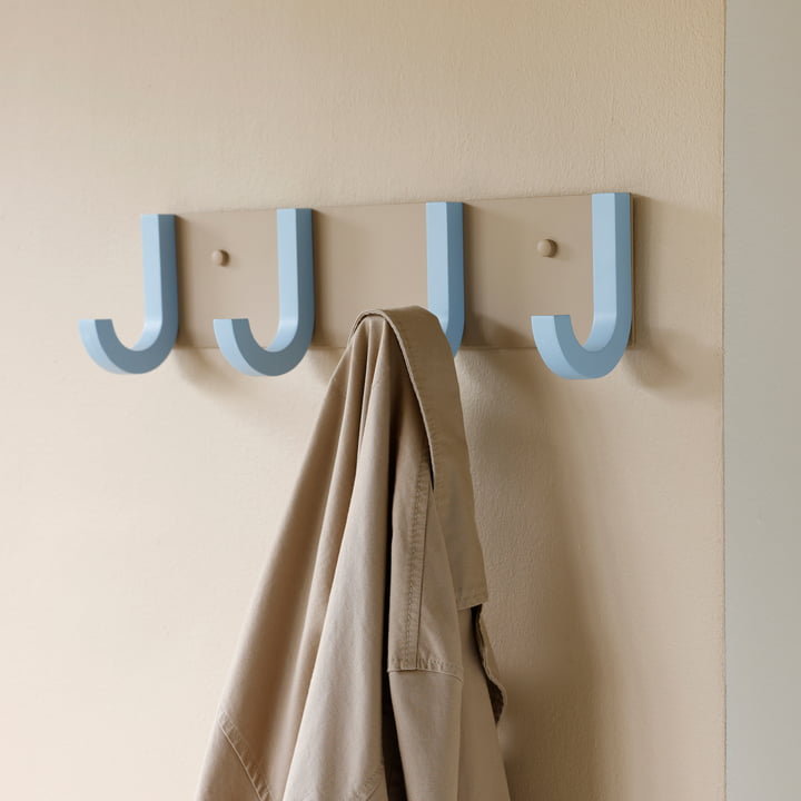 Jay Gardrobe, L 43 cm, beige / bleu clair de Design Letters