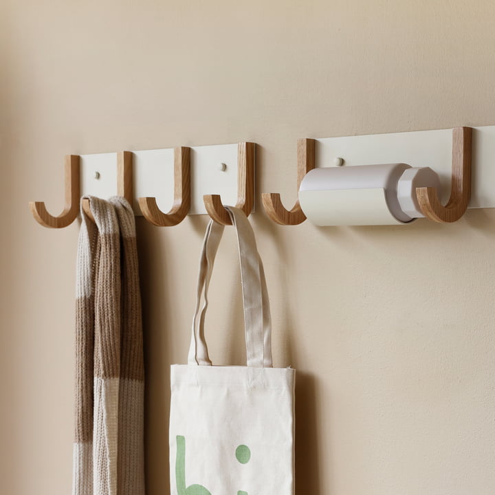 Jay Gardrobe, L 43 cm, blanc crème / chêne naturel de Design Letters